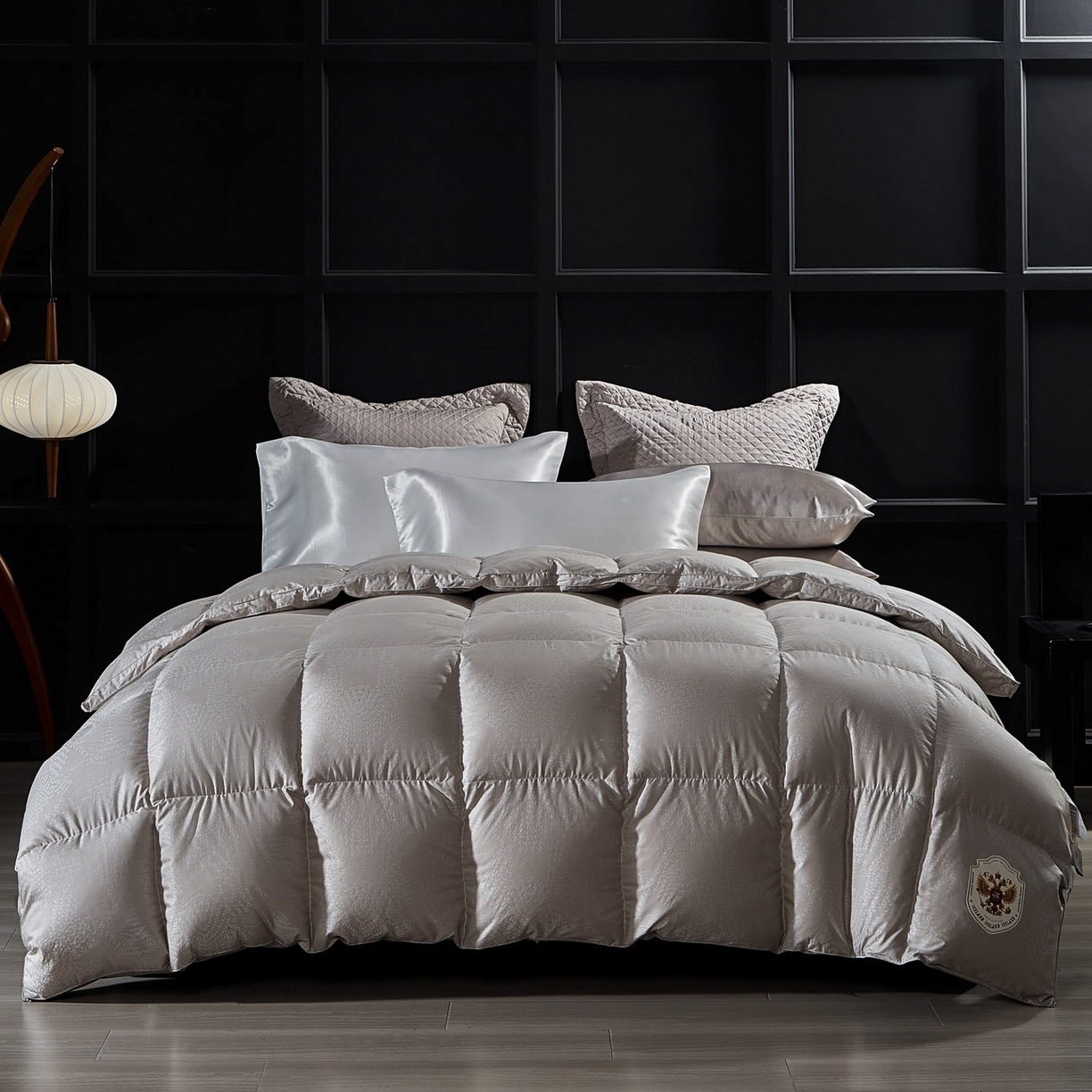 暖羽屋羽绒馆 2025新款超精密金银丝大提花羽毛被子 羽绒被芯 羽绒被婚庆 95白鹅绒丝被 费罗娜 咖