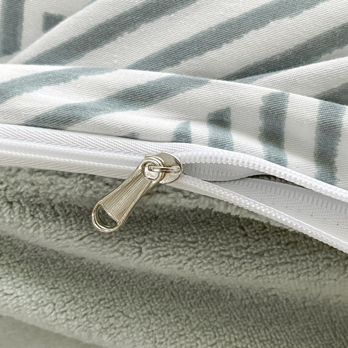 91家纺网 家纺一手货源 找家纺 晨希家居 2025A面40支全棉印花B版高克重牛奶绒棉加绒多规格套件棉加绒  侓动-灰