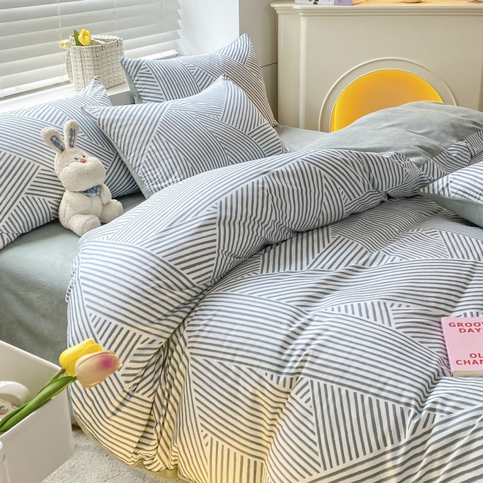 91家纺网 家纺一手货源 找家纺 晨希家居 2025A面40支全棉印花B版高克重牛奶绒棉加绒多规格套件棉加绒  侓动-灰