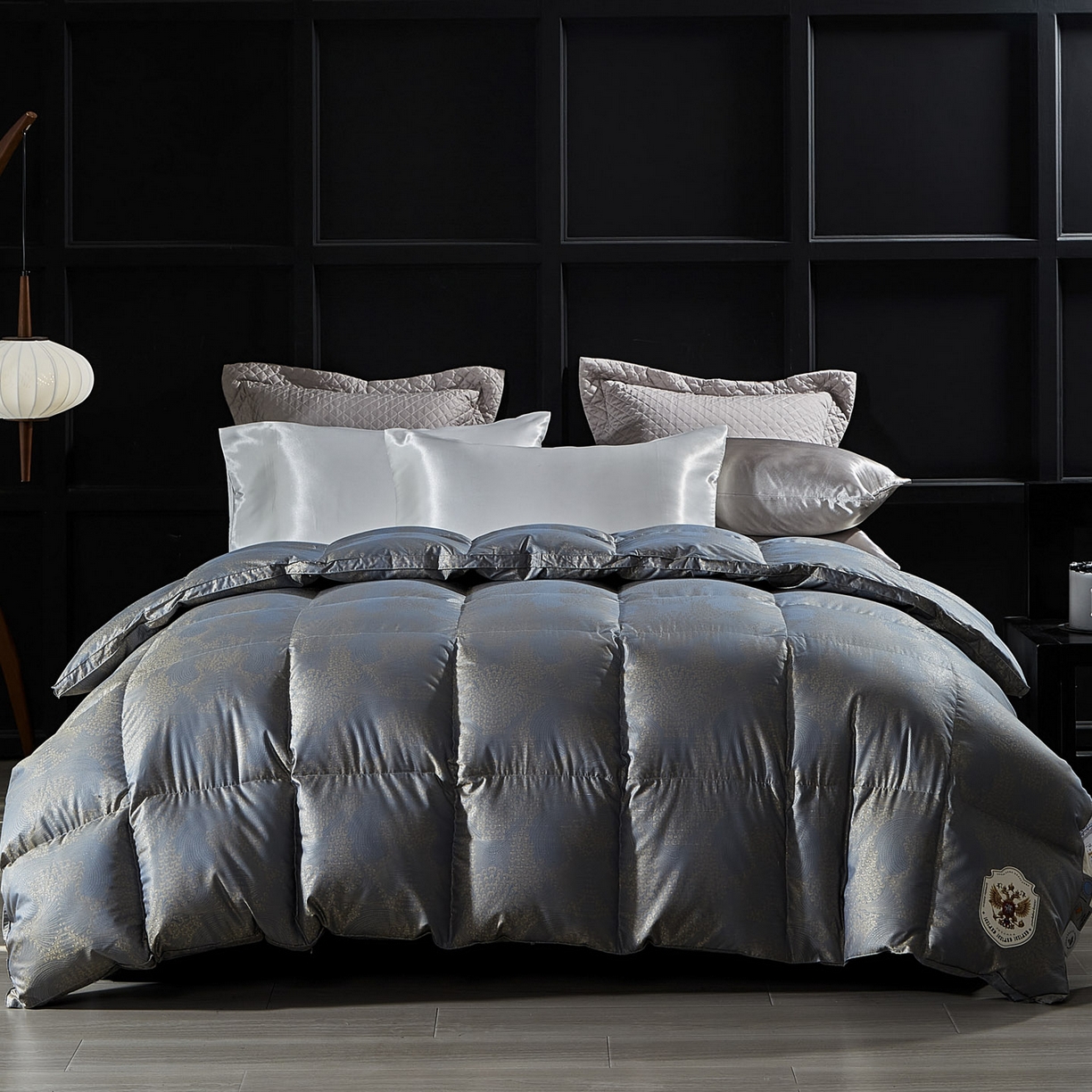 暖羽屋羽绒馆 2025新款超精密金银丝大提花羽毛被子 羽绒被芯 羽绒被婚庆 95白鹅绒丝被 费罗娜 蓝