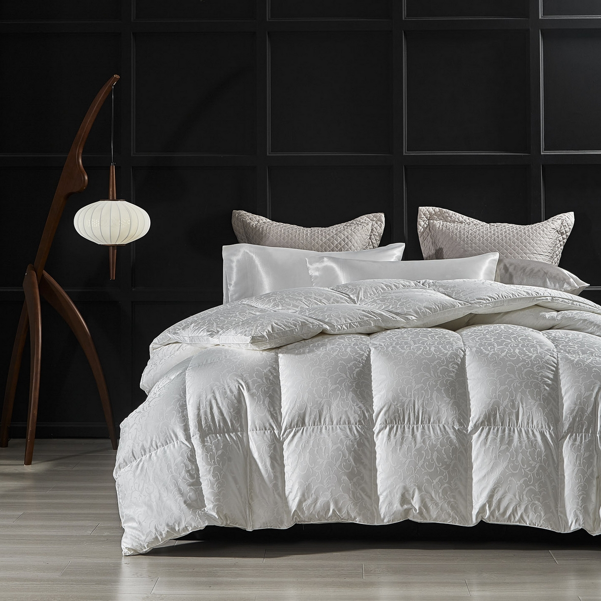 91家纺网 家纺一手货源 找家纺 暖羽屋羽绒馆 2025新款超精密金银丝大提花羽毛被子 羽绒被芯 羽绒被婚庆 95白鹅绒丝被 洛威尔 白