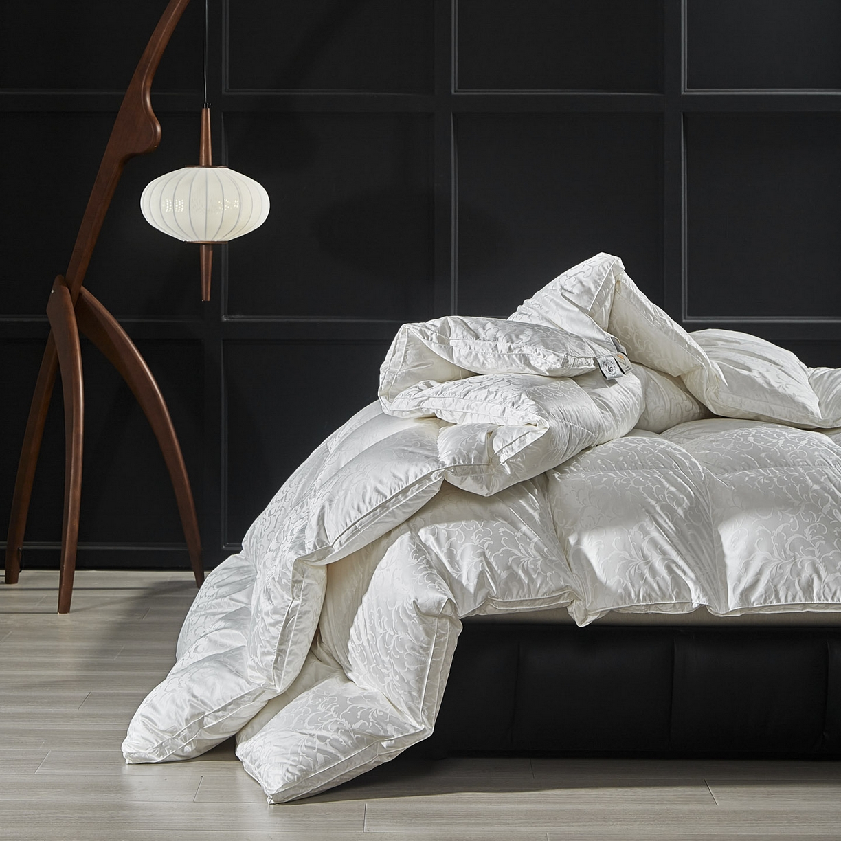 91家纺网 家纺一手货源 找家纺 暖羽屋羽绒馆 2025新款超精密金银丝大提花羽毛被子 羽绒被芯 羽绒被婚庆 95白鹅绒丝被 洛威尔 白