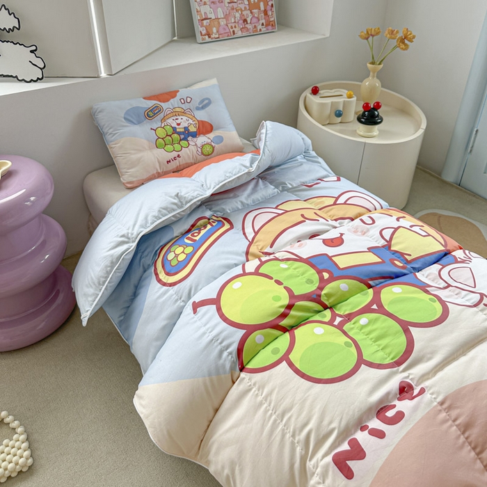 91家纺网 家纺一手货源 找家纺 暖羽屋羽绒馆 2025新款羽绒丝被芯春秋羽毛被儿童羽绒被子白鹅绒被芯婴幼儿园1.5米1.2米冬被 甜香1