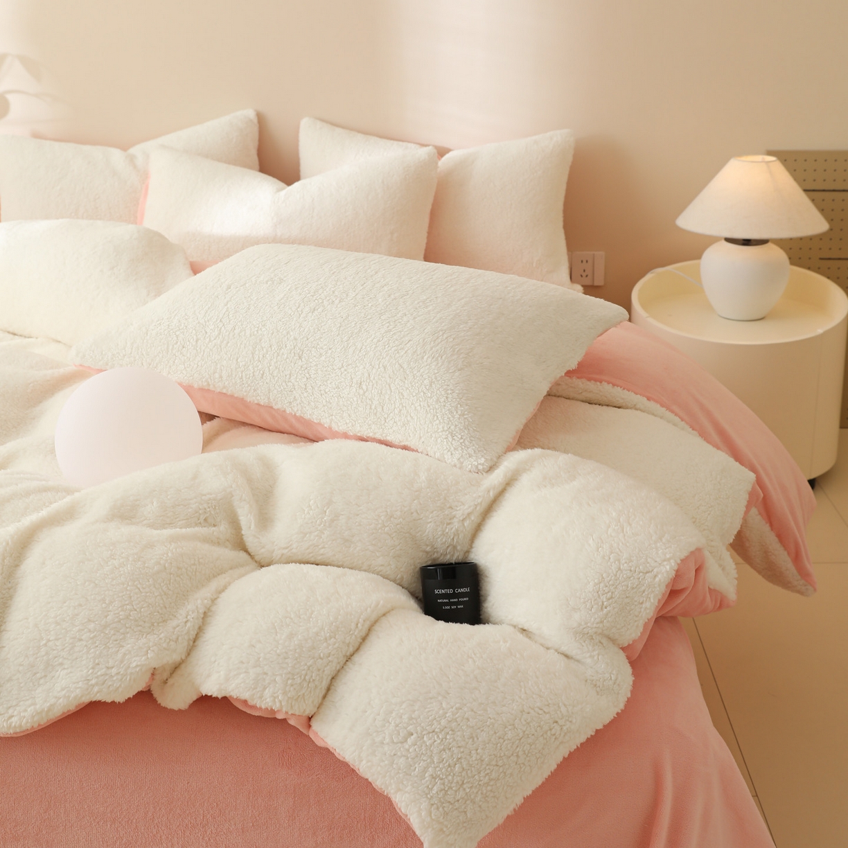 91家纺网 家纺一手货源 找家纺 （总）眠博士 2025新款A类泰迪绒牛奶绒纯色四件套