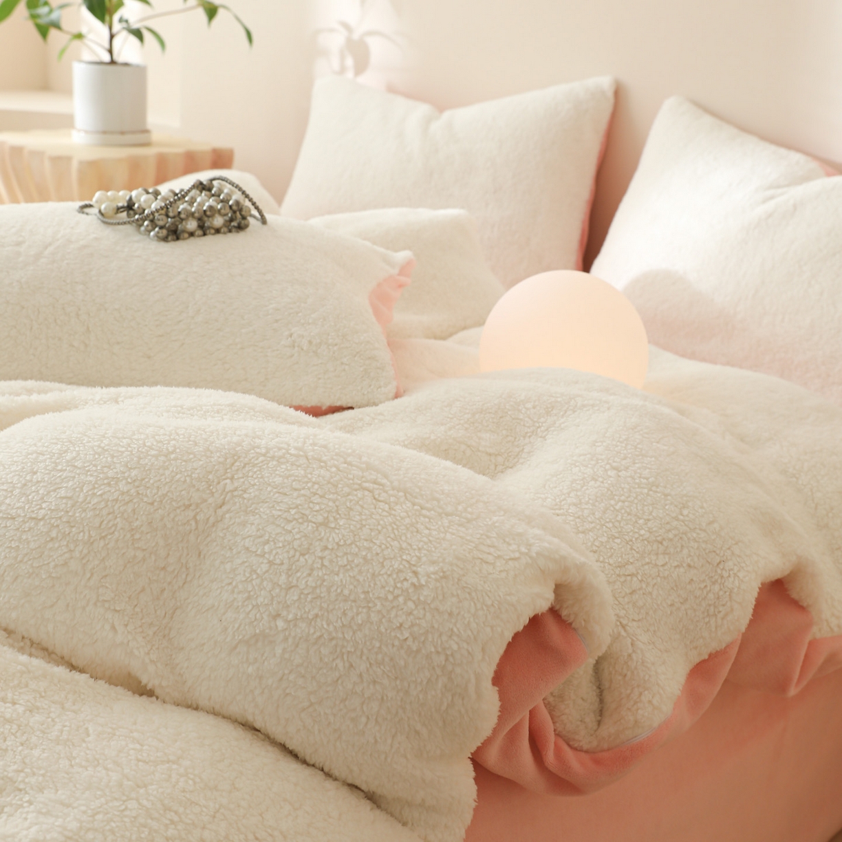 91家纺网 家纺一手货源 找家纺 （总）眠博士 2025新款A类泰迪绒牛奶绒纯色四件套