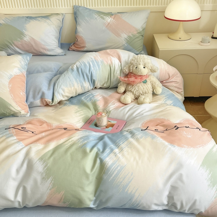 91家纺网 家纺一手货源 找家纺 晨希家居 2025A面40支全棉印花B版高克重牛奶绒棉加绒多规格套件棉加绒  晚风入意