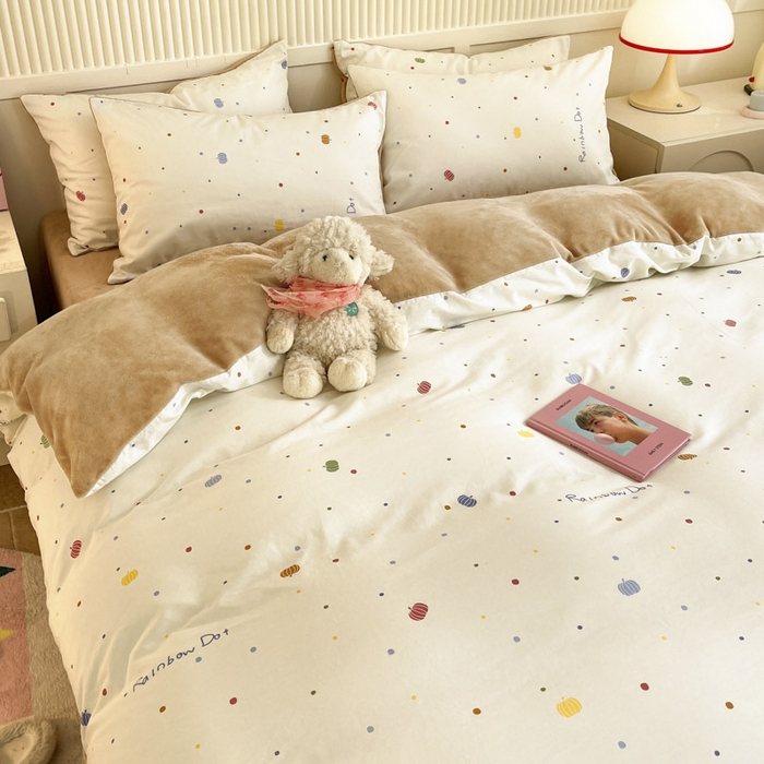 91家纺网 家纺一手货源 找家纺 晨希家居 2025A面40支全棉印花B版高克重牛奶绒棉加绒多规格套件棉加绒  星空宇宙