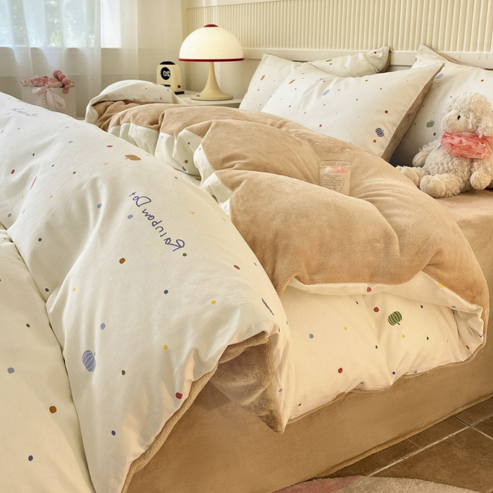 91家纺网 家纺一手货源 找家纺 晨希家居 2025A面40支全棉印花B版高克重牛奶绒棉加绒多规格套件棉加绒  星空宇宙