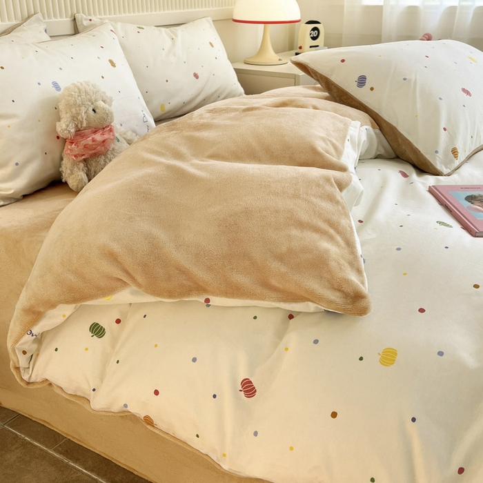 91家纺网 家纺一手货源 找家纺 晨希家居 2025A面40支全棉印花B版高克重牛奶绒棉加绒多规格套件棉加绒  星空宇宙