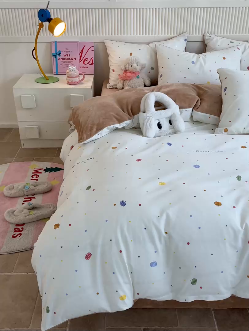 91家纺网 家纺一手货源 找家纺 晨希家居 2025A面40支全棉印花B版高克重牛奶绒棉加绒多规格套件棉加绒  星空宇宙