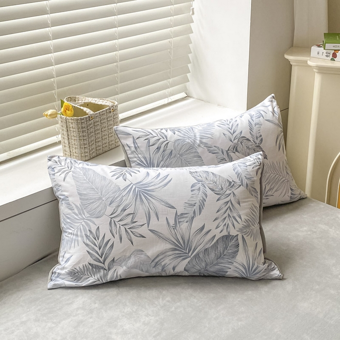 91家纺网 家纺一手货源 找家纺 晨希家居 2025A面40支全棉印花B版高克重牛奶绒棉加绒多规格套件棉加绒  羽毛-灰