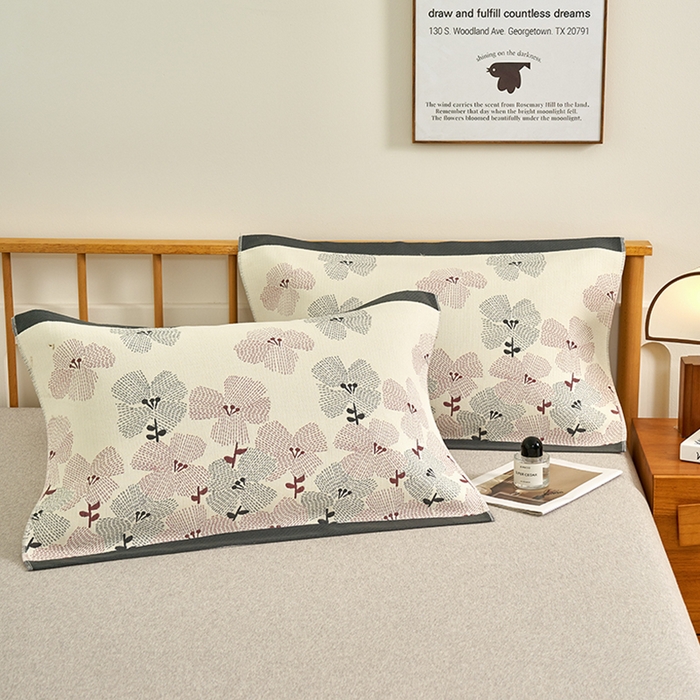 91家纺网 家纺一手货源 找家纺 （总）棠薇家纺 2025新款精梳棉六层纱单枕巾 枕巾单件