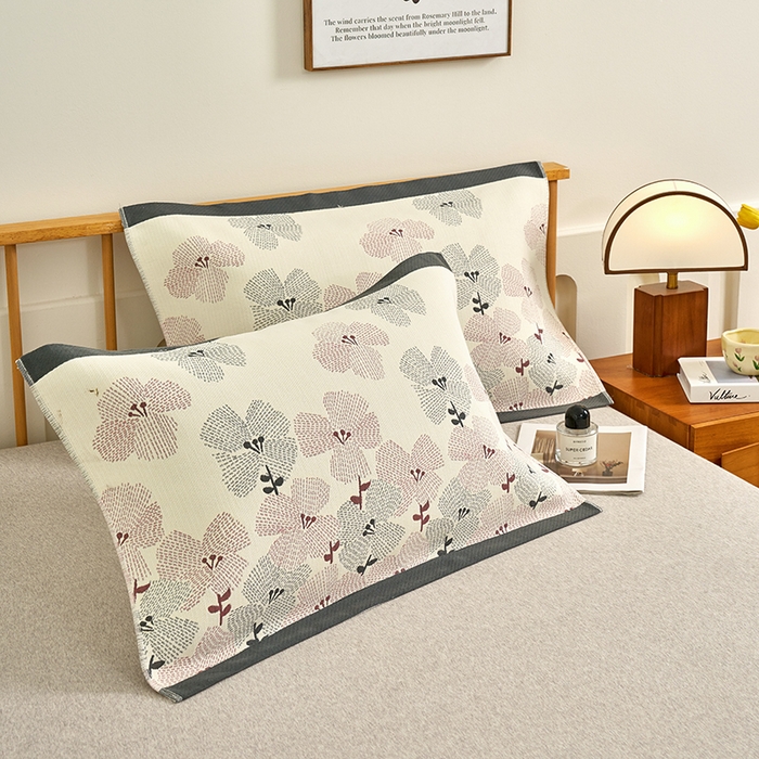 91家纺网 家纺一手货源 找家纺 （总）棠薇家纺 2025新款精梳棉六层纱单枕巾 枕巾单件