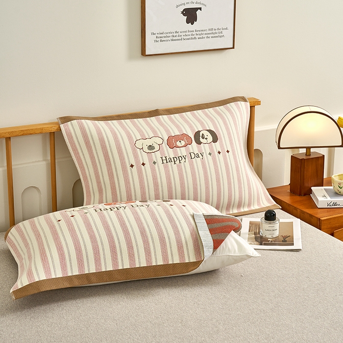 91家纺网 家纺一手货源 找家纺 （总）棠薇家纺 2025新款精梳棉六层纱单枕巾 枕巾单件