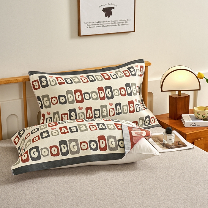 91家纺网 家纺一手货源 找家纺 （总）棠薇家纺 2025新款精梳棉六层纱单枕巾 枕巾单件