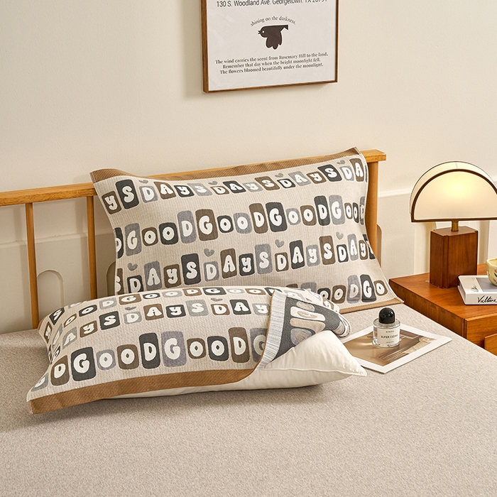 91家纺网 家纺一手货源 找家纺 （总）棠薇家纺 2025新款精梳棉六层纱单枕巾 枕巾单件