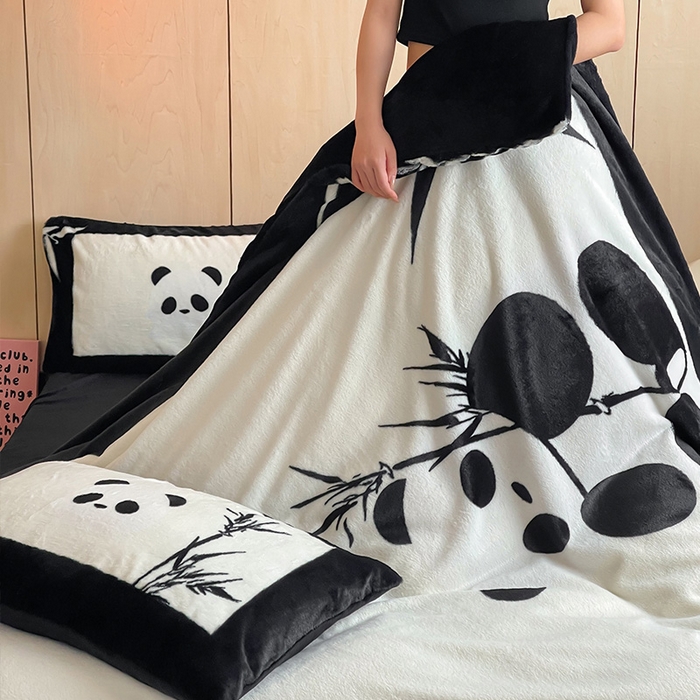 91家纺网 家纺一手货源 找家纺 （总）安哆啦家纺 2025新款兔毛绒大版卡通牛奶绒兔兔绒印花四件套