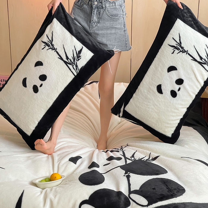 91家纺网 家纺一手货源 找家纺 （总）安哆啦家纺 2025新款兔毛绒大版卡通牛奶绒兔兔绒印花四件套