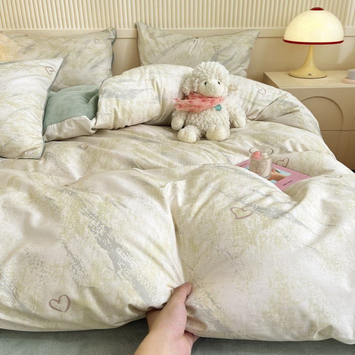 91家纺网 家纺一手货源 找家纺 晨希家居 2025A面40支全棉印花B版高克重牛奶绒棉加绒多规格套件棉加绒  雨浔