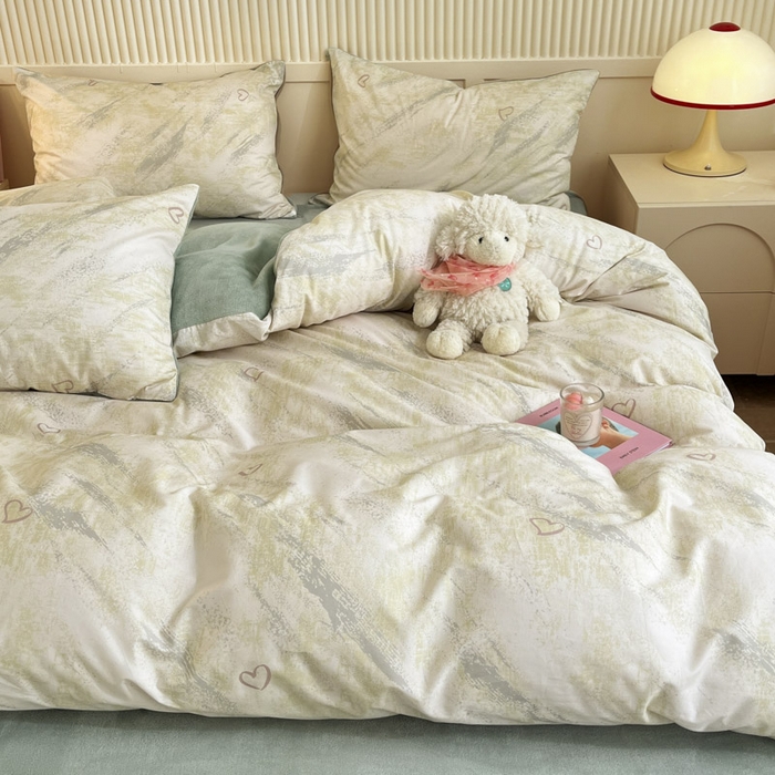 91家纺网 家纺一手货源 找家纺 晨希家居 2025A面40支全棉印花B版高克重牛奶绒棉加绒多规格套件棉加绒  雨浔