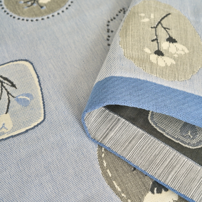 91家纺网 家纺一手货源 找家纺 棠薇家纺 2025新款精梳棉六层纱单枕巾 枕巾单件 诗意蓝