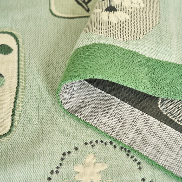 91家纺网 家纺一手货源 找家纺 棠薇家纺 2025新款精梳棉六层纱单枕巾 枕巾单件 诗意绿