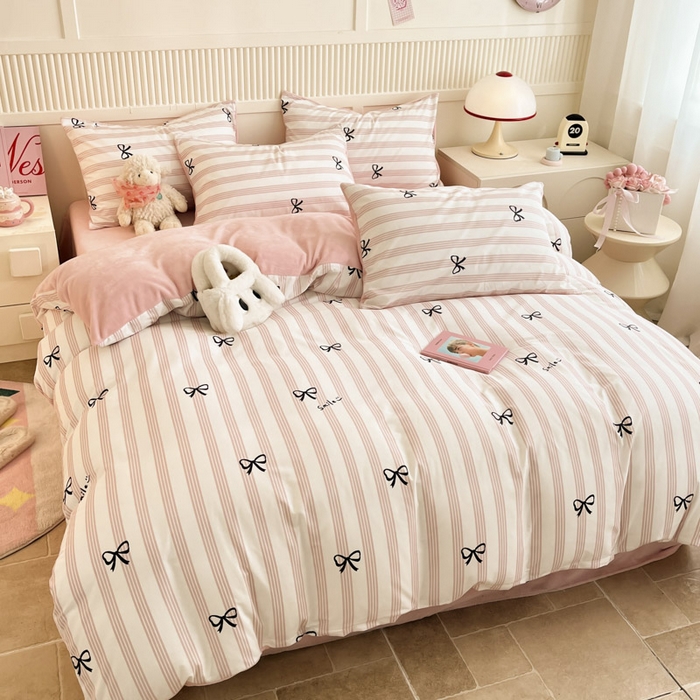 91家纺网 家纺一手货源 找家纺 晨希家居 2025A面40支全棉印花B版高克重牛奶绒棉加绒多规格套件棉加绒  知遇