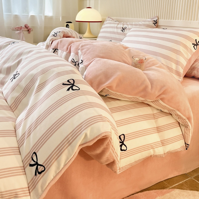 91家纺网 家纺一手货源 找家纺 晨希家居 2025A面40支全棉印花B版高克重牛奶绒棉加绒多规格套件棉加绒  知遇