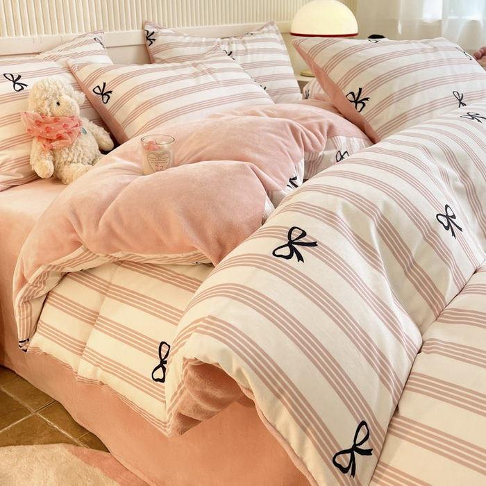 91家纺网 家纺一手货源 找家纺 晨希家居 2025A面40支全棉印花B版高克重牛奶绒棉加绒多规格套件棉加绒  知遇