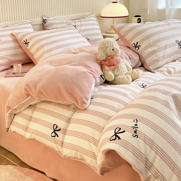 91家纺网 家纺一手货源 找家纺 晨希家居 2025A面40支全棉印花B版高克重牛奶绒棉加绒多规格套件棉加绒  知遇