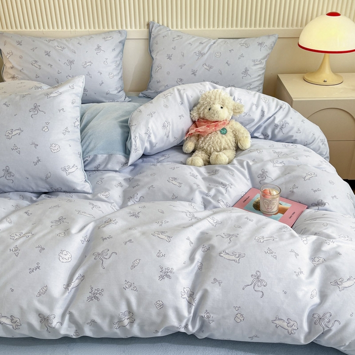 91家纺网 家纺一手货源 找家纺 晨希家居 2025A面40支全棉印花B版高克重牛奶绒棉加绒多规格套件棉加绒 晚风逐梦