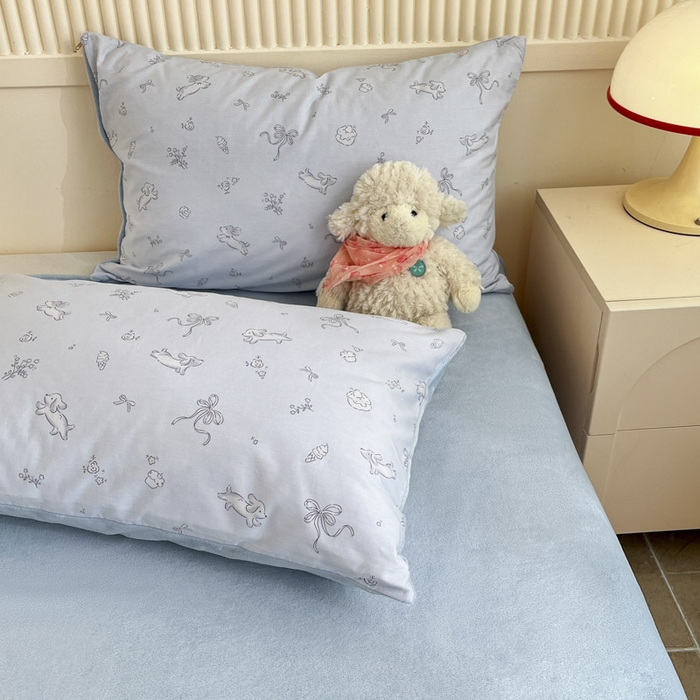 91家纺网 家纺一手货源 找家纺 晨希家居 2025A面40支全棉印花B版高克重牛奶绒棉加绒多规格套件棉加绒 晚风逐梦