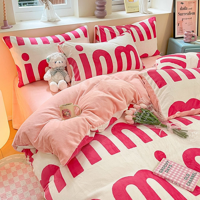 91家纺网 家纺一手货源 找家纺 （总）雅居纺家纺 2025新款高克重牛奶绒印花单被套