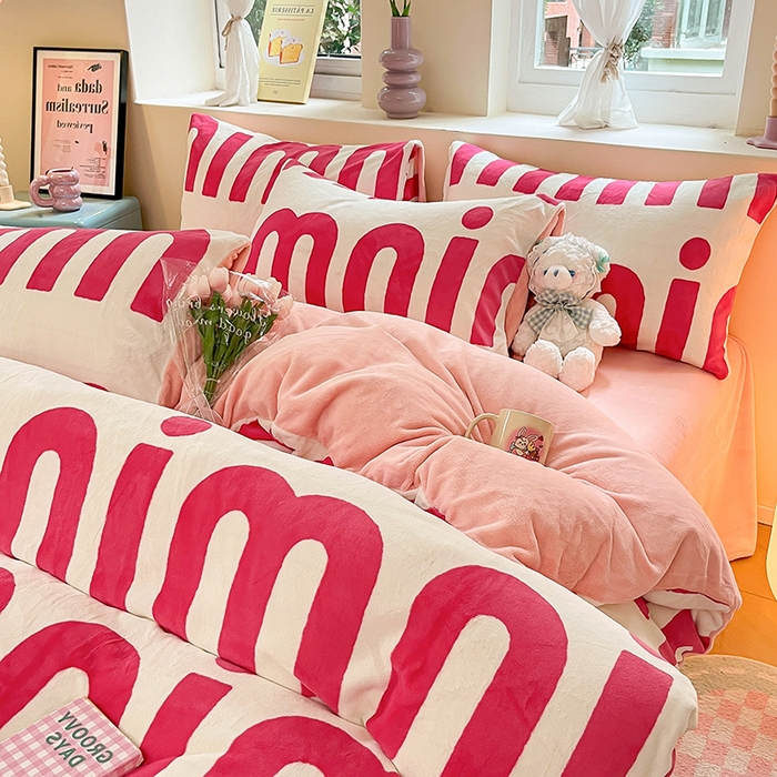 91家纺网 家纺一手货源 找家纺 （总）雅居纺家纺 2025新款高克重牛奶绒印花单被套