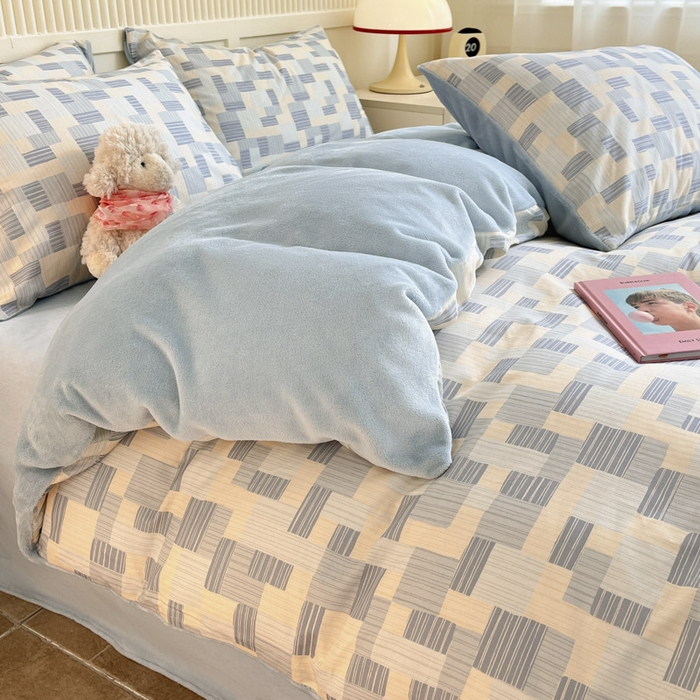 91家纺网 家纺一手货源 找家纺 晨希家居 2025A面40支全棉印花B版高克重牛奶绒棉加绒多规格套件棉加绒 子影