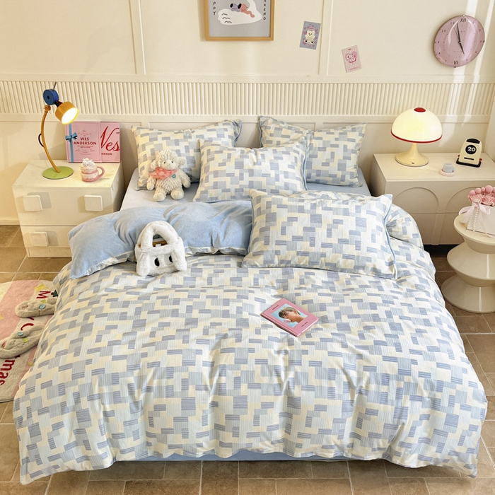 晨希家居 2025A面40支全棉印花B版高克重牛奶绒棉加绒多规格套件棉加绒 子影