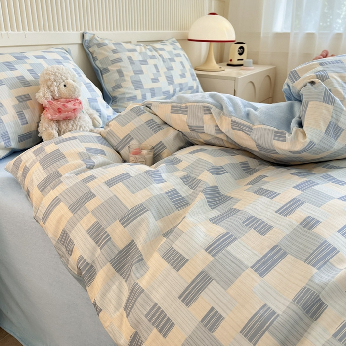 91家纺网 家纺一手货源 找家纺 晨希家居 2025A面40支全棉印花B版高克重牛奶绒棉加绒多规格套件棉加绒 子影