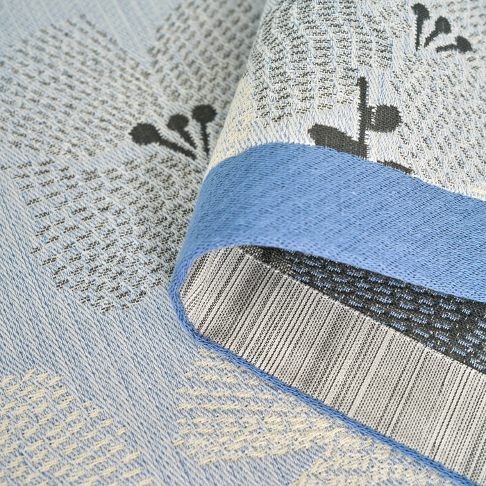 91家纺网 家纺一手货源 找家纺 棠薇家纺 2025新款精梳棉六层纱单枕巾 枕巾单件 勿忘我蓝