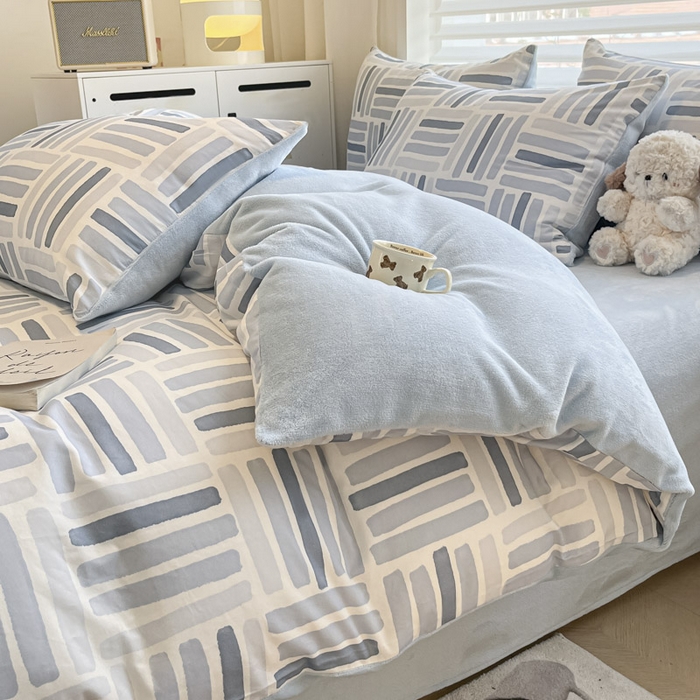 91家纺网 家纺一手货源 找家纺 晨希家居 2025A面40支全棉印花B版高克重牛奶绒棉加绒多规格套件棉加绒-巴克斯