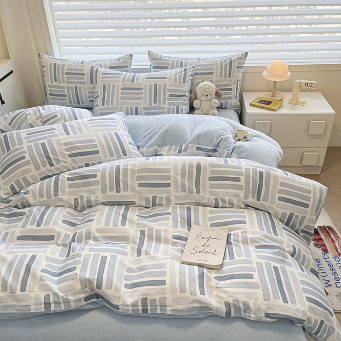 91家纺网 家纺一手货源 找家纺 晨希家居 2025A面40支全棉印花B版高克重牛奶绒棉加绒多规格套件棉加绒-巴克斯