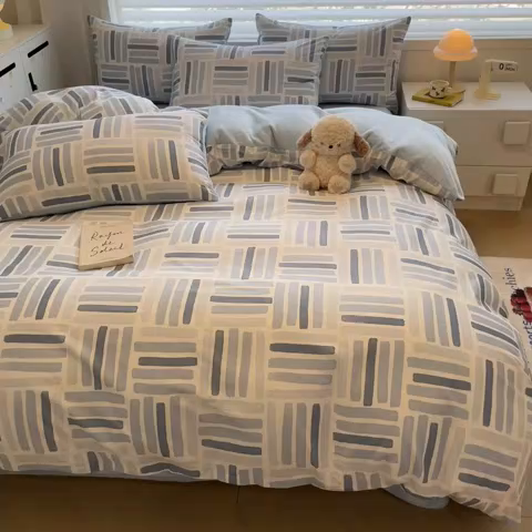 91家纺网 家纺一手货源 找家纺 晨希家居 2025A面40支全棉印花B版高克重牛奶绒棉加绒多规格套件棉加绒-巴克斯