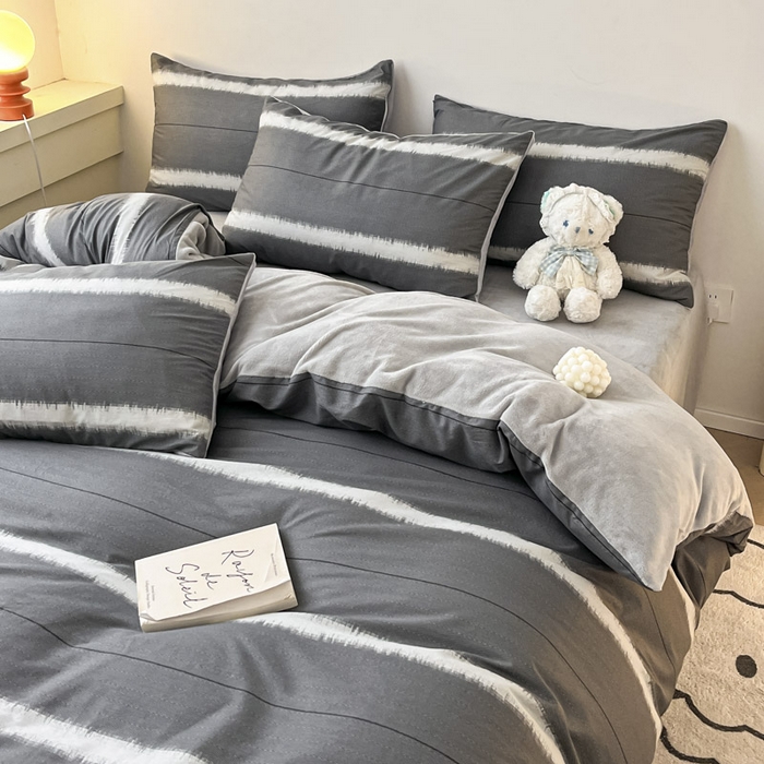 91家纺网 家纺一手货源 找家纺 晨希家居 2025A面40支全棉印花B版高克重牛奶绒棉加绒多规格套件棉加绒-光辉岁月