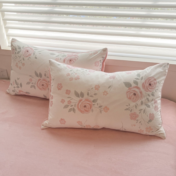 91家纺网 家纺一手货源 找家纺 晨希家居 2025A面40支全棉印花B版高克重牛奶绒棉加绒多规格套件棉加绒-花韵天姿