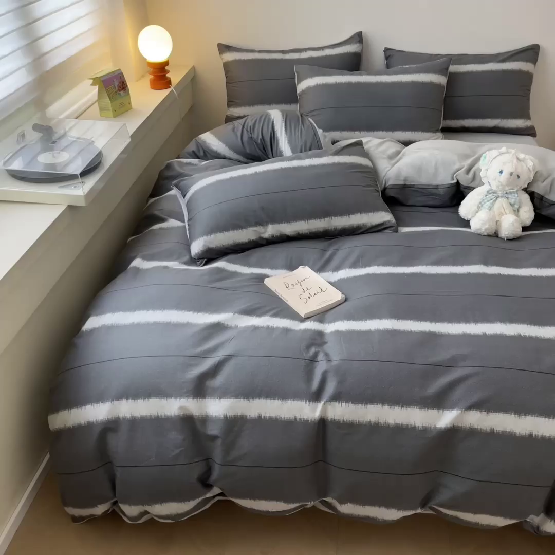 91家纺网 家纺一手货源 找家纺 晨希家居 2025A面40支全棉印花B版高克重牛奶绒棉加绒多规格套件棉加绒-光辉岁月