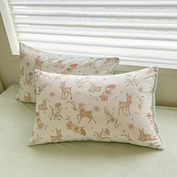 91家纺网 家纺一手货源 找家纺 晨希家居 2025A面40支全棉印花B版高克重牛奶绒棉加绒多规格套件棉加绒-灵鹿