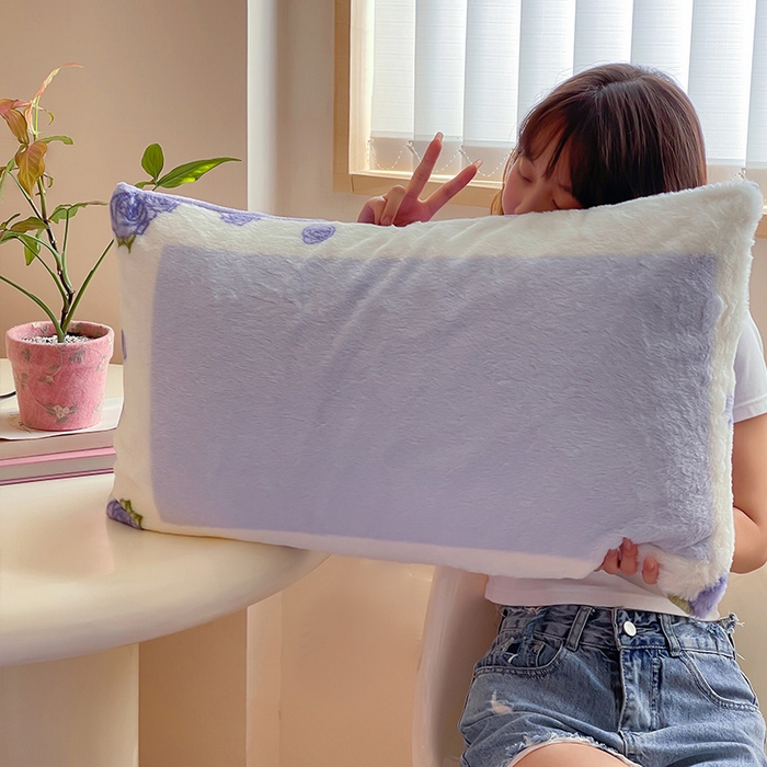 91家纺网 家纺一手货源 找家纺 安哆啦家纺 2025新款兔毛绒大版卡通牛奶绒兔兔绒印花四件套 紫花蝶