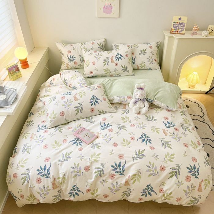 晨希家居 2025A面40支全棉印花B版高克重牛奶绒棉加绒多规格套件棉加绒-摩伊