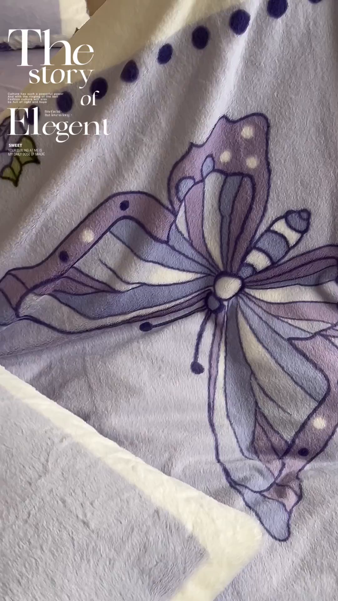 91家纺网 家纺一手货源 找家纺 安哆啦家纺 2025新款兔毛绒大版卡通牛奶绒兔兔绒印花四件套 紫花蝶