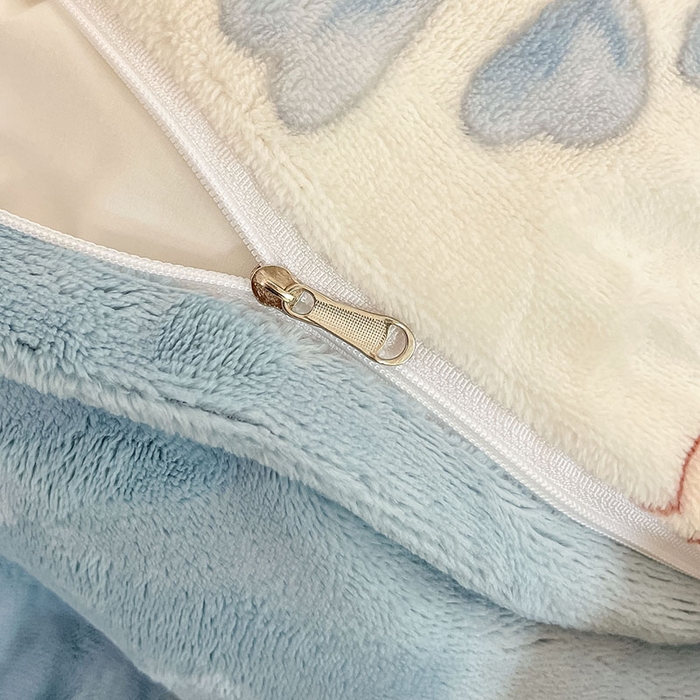 91家纺网 家纺一手货源 找家纺 雅居纺家纺 2025新款高克重牛奶绒印花单被套 乖乖兔