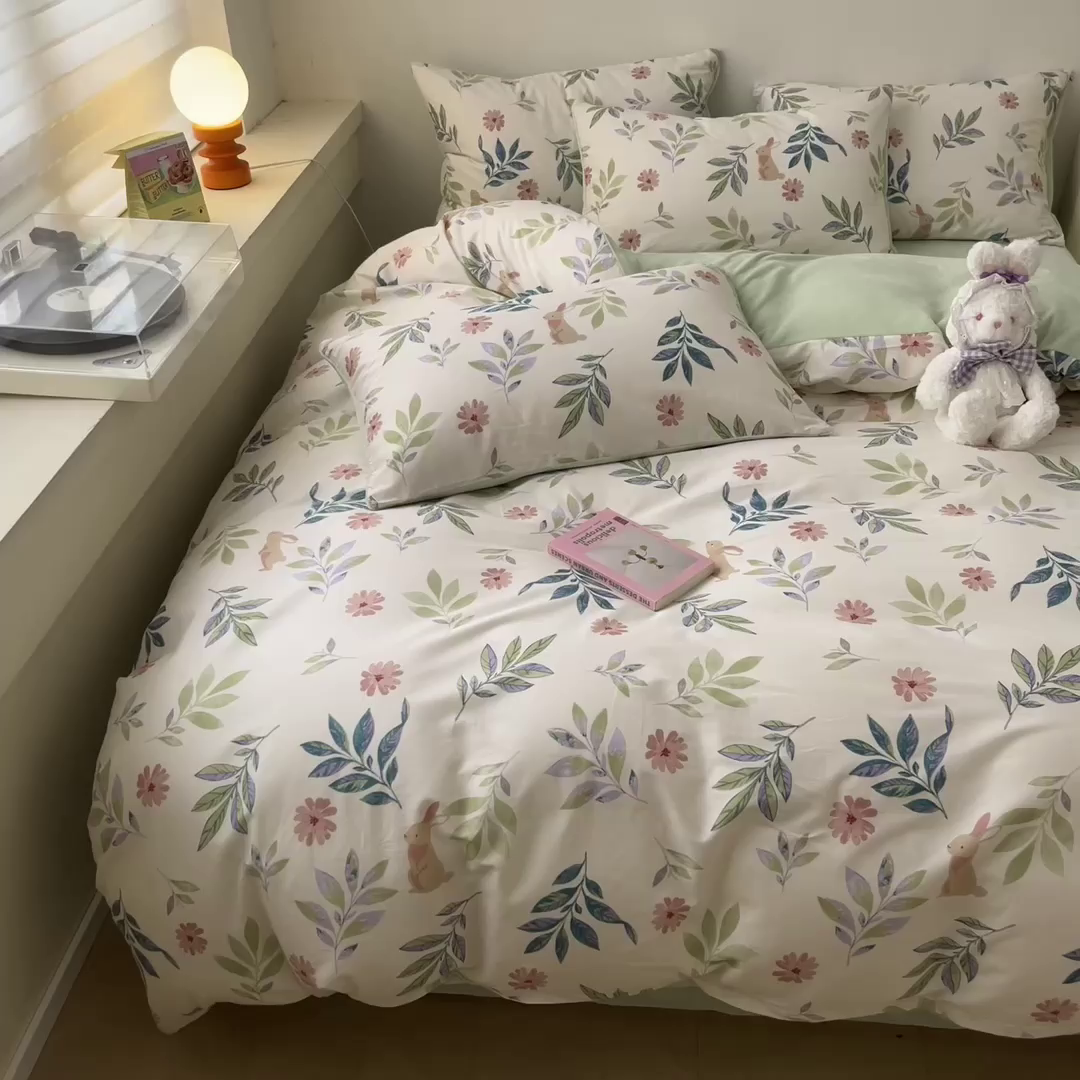 91家纺网 家纺一手货源 找家纺 晨希家居 2025A面40支全棉印花B版高克重牛奶绒棉加绒多规格套件棉加绒-摩伊